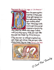 Medieval Bestiary Page Reproduction