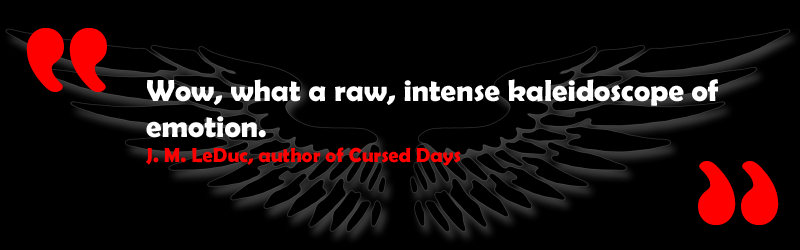 Wow, what a raw, intense kaleidoscope of emotion - J. M. LeDuc, author of Cursed Days, book three in the Trilogy of The Chosen